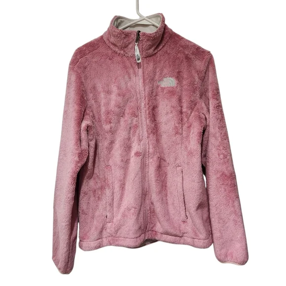 North Face Osito Fleece Full Zip Jacket Pink Size M - Picture 3 of 6